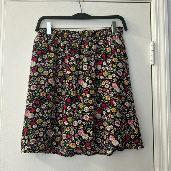 Floral Loft Colorful Flirty Elastic Waist Skirt Size Small - Picture 1 of 6